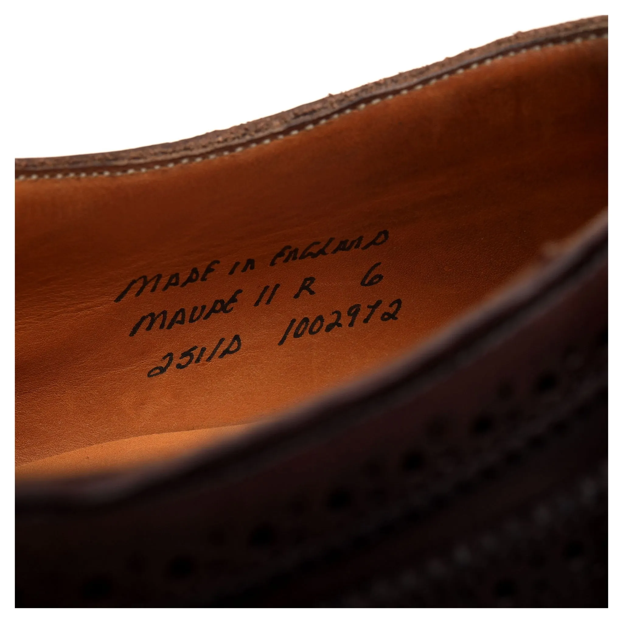 Women's 'Maude' Dark Brown Leather Derby Brogues UK 6 D
