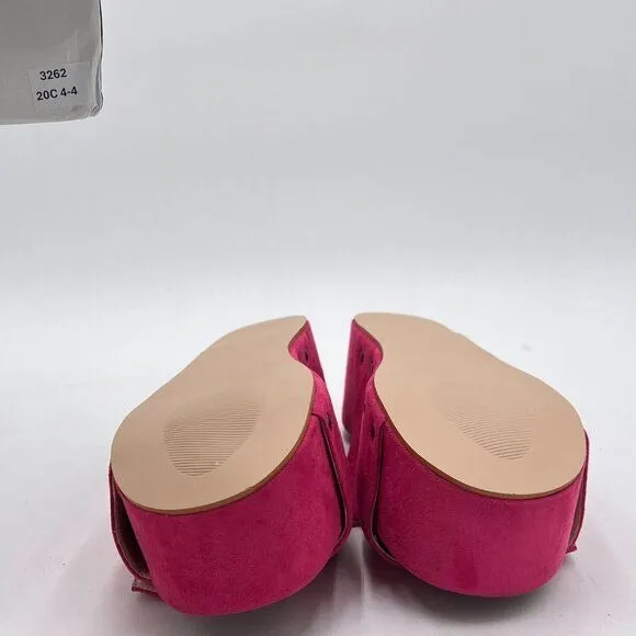 Women’s Pink Open Toe backless Espadrille Casual Flatform Platform Wedge Sandals
