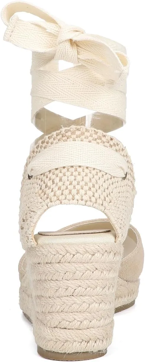 Women’s Platform Wedges Espadrilles, 3" Wedge, Soft Ankle-Tie Strap, Closed Toe, Classic Summer Sandals