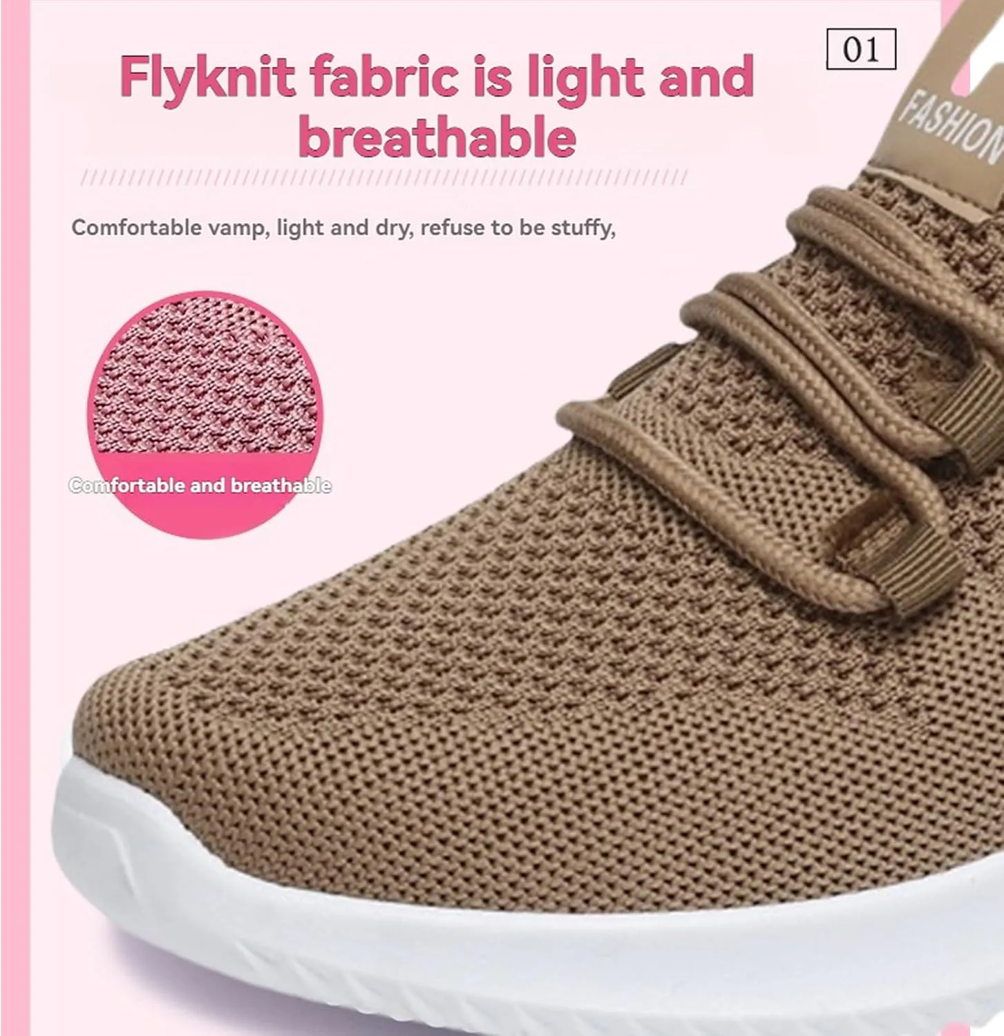 Women's Running Shoes Slip On Light Breathable Non Slip Mesh Sneakers Workout Non Slip Athletic Sports Shoes