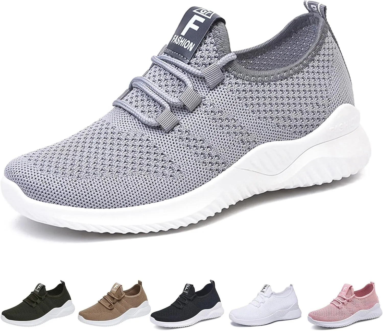 Women's Running Shoes Slip On Light Breathable Non Slip Mesh Sneakers Workout Non Slip Athletic Sports Shoes