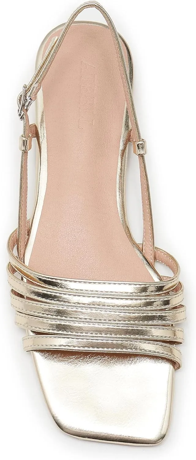 Women's Slingback Flats Sandals Open Square Toe Adjustable Ankle Strap Gladiator Flat-Sandal Summer Dresssy Cute Low Heel Shoes