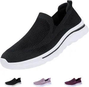 Women's Slip On Mesh Casual Walking Sneakers Comfortable Breathable Soft Sole Non-Slip Running Jogging Shoes