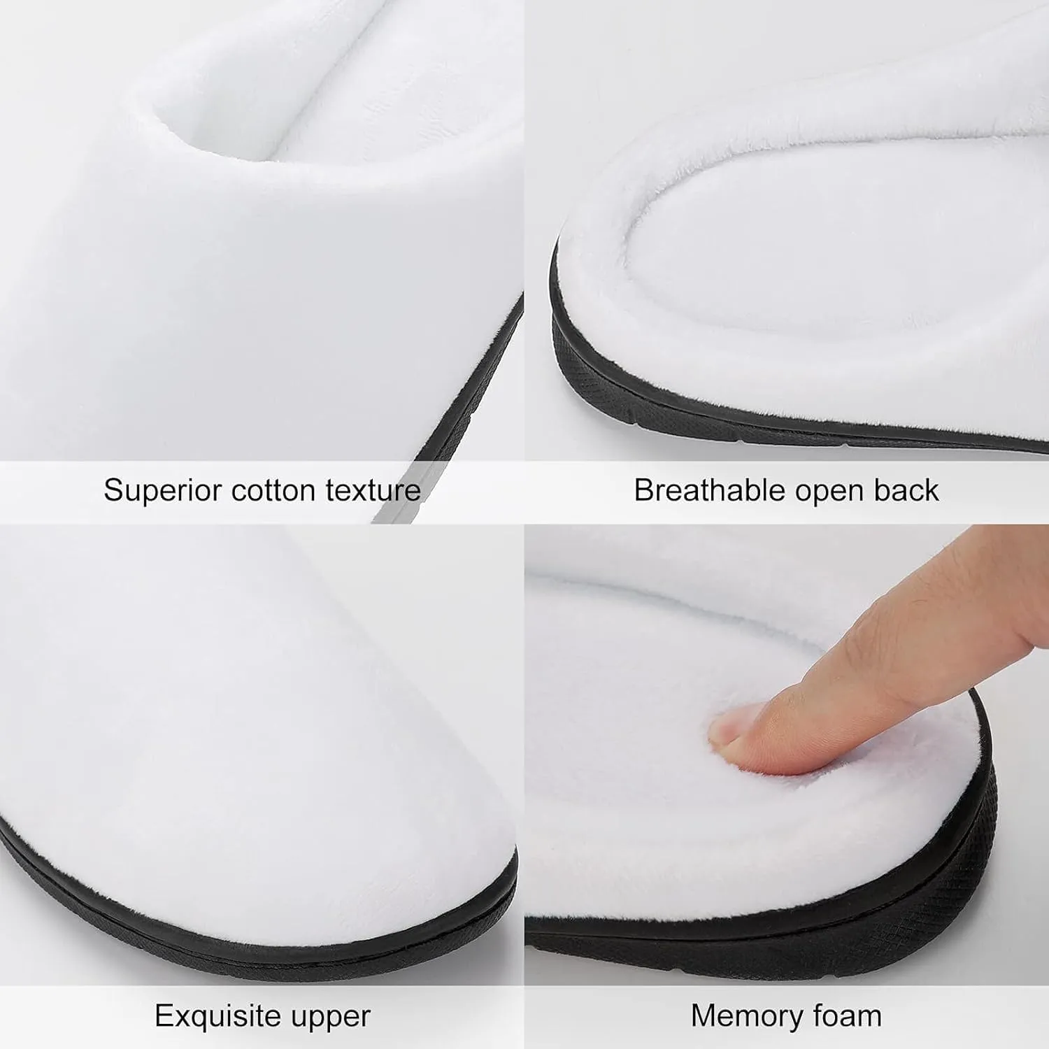 Womens Slippers Comfy Bedroom Slip-On Shoes Men's Halloween Slippers Warm Cotton House Slippers Memory Foam Slippers