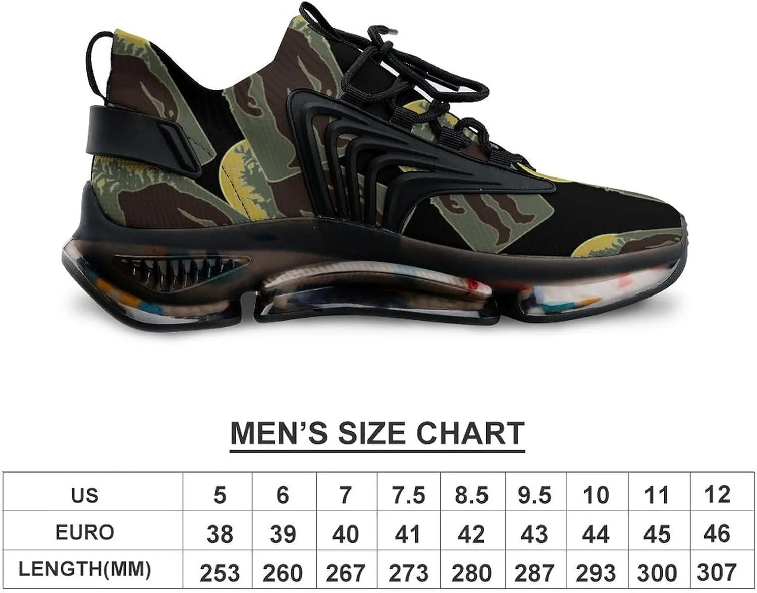 Woodsy Bigfoot Running Shoes Low Top Basketball Shoes for Men Tennis Sport Fitness Cross Trainers Walking Casual Hiking