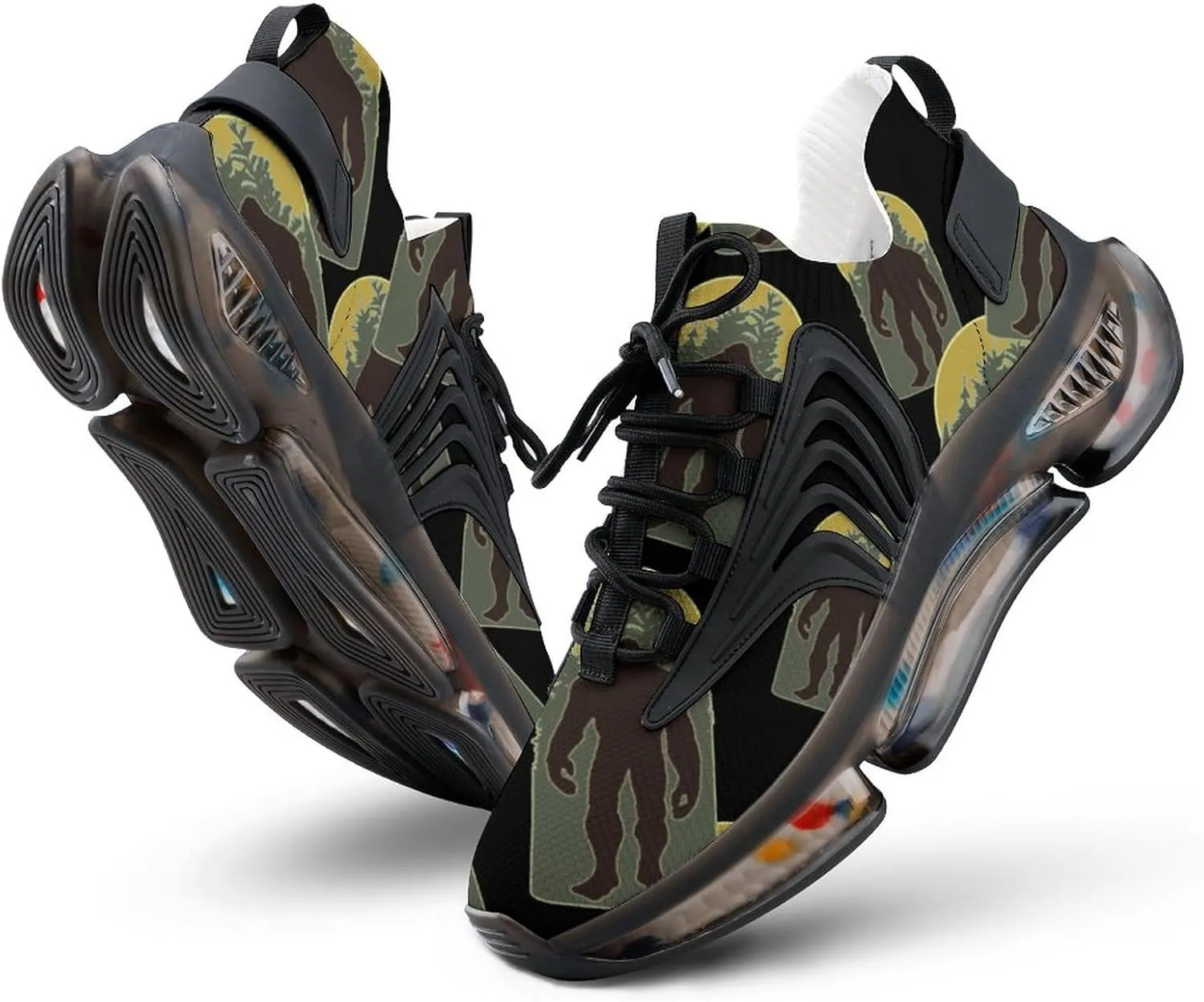 Woodsy Bigfoot Running Shoes Low Top Basketball Shoes for Men Tennis Sport Fitness Cross Trainers Walking Casual Hiking