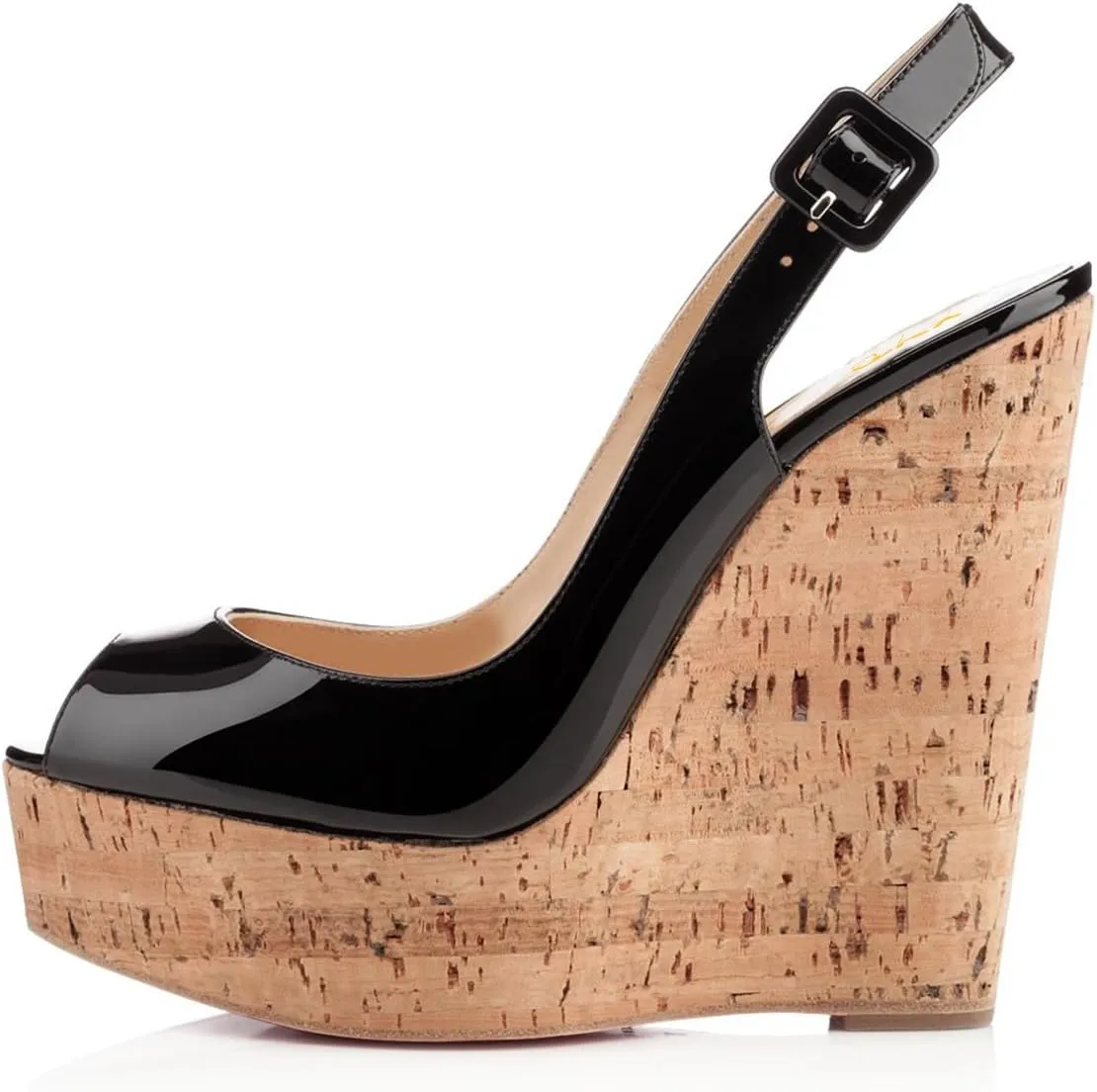 XYD Women Peep Toe Wedge Sandals Platform High Heel Bohemia Resort Slip On Slingback Shoes Size