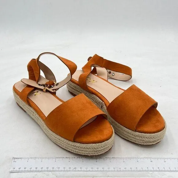 YDN Women Open Toe Ankle Strap Wedge Low Heel Espadrille Sandals Platform Summer