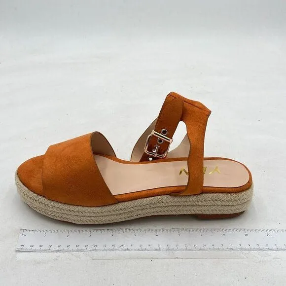 YDN Women Open Toe Ankle Strap Wedge Low Heel Espadrille Sandals Platform Summer