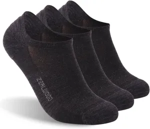 ZEAL WOOD Merino Wool No Show Athletic Socks Ankle Running Golf Tennis Low Cut Hiking Socks 3 Pairs